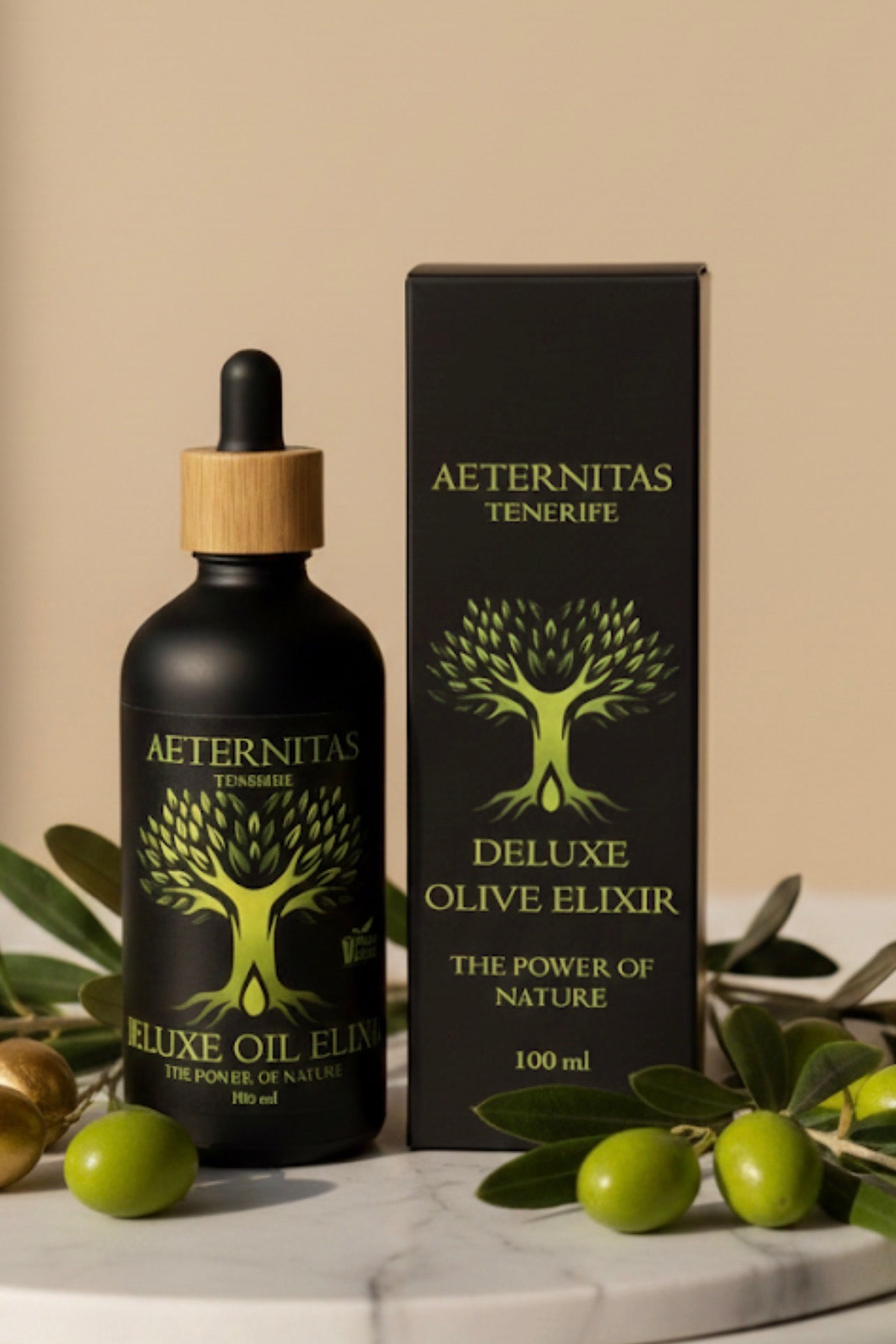 Aeternitas Deluxe OLIVE ELIXIR - Elixir de Oliva para consumo diario - 100 ml